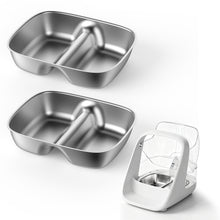 ePawDen Divided Stainless Steel Bowls - 2 Pack
