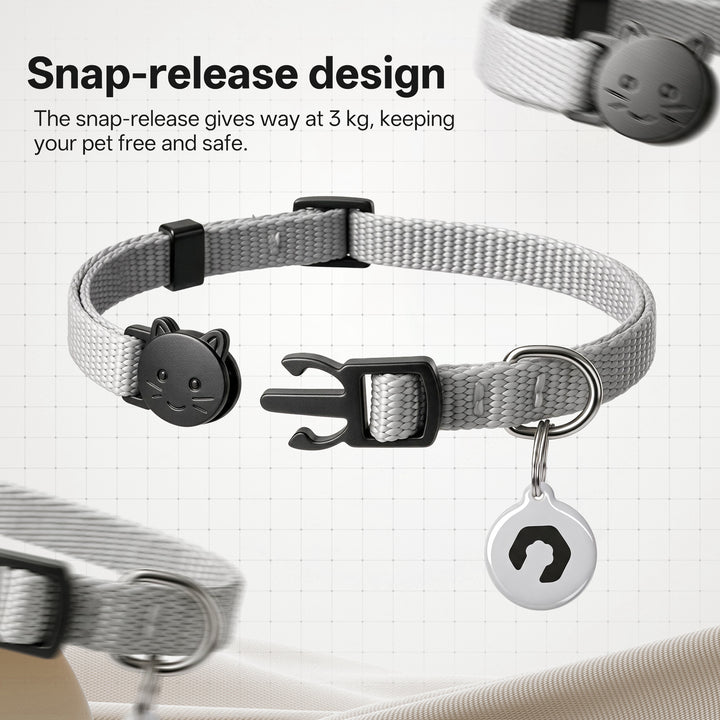 ePawDen RFID collar tag with a snap-release collar