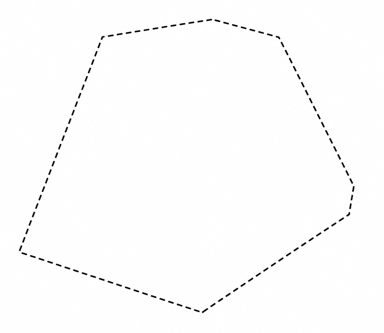Generic black dashed outer outline